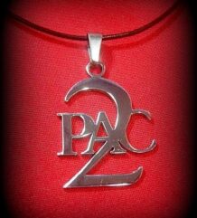 Хип хоп медальон от стомана на 2 PAC
