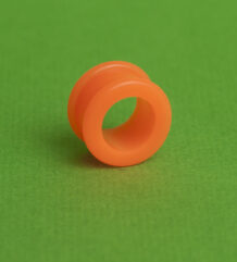 оранжев силиконов флеш за ухо 14 мм с мека гъвкава форма