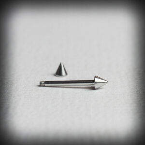 Стоманена обеца за ухо с шипчета 1.1x10mm - Hover Image