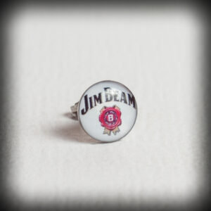 Метална обеца за ухо Jim Beam 9.6 мм. с лого