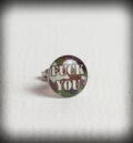 Обеца за ухо Fuck You 9.6 мм. с камуфлажен десен