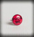 Обеца за ухо Fuck Me 9.6 мм. с антиалергичен метал
