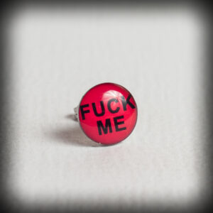 Обеца за ухо Fuck Me 9.6 мм. с антиалергичен метал