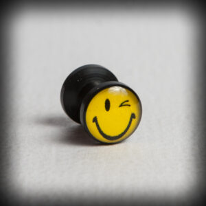 акрилен флеш тапа с намигащо smiley 5 мм