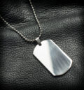Изчистен стоманен Dog Tag за гравиране