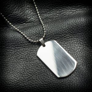 Изчистен стоманен Dog Tag за гравиране