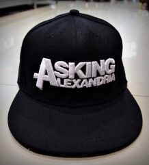 шапка с права козирка Asking Alexandria с бяла 3D бродерия