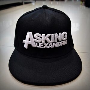 шапка с права козирка Asking Alexandria с бяла 3D бродерия