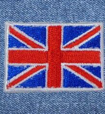 Рок нашивка Union Jack British Flag малко бродирано знаме