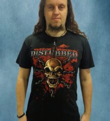Страхотна тениска на Disturbed с череп