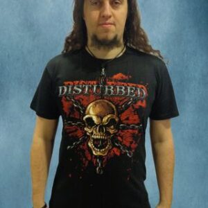 Страхотна тениска на Disturbed с череп