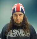 Зимна мъжка шапка Union Jack в синьо с британско знаме