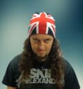 Зимна мъжка шапка Union Jack в черно с британско знаме