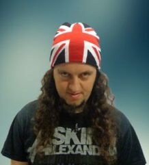Зимна мъжка шапка Union Jack в черно с британско знаме