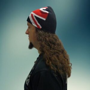 Зимна мъжка шапка Union Jack (британско знаме) в черно - Hover Image