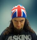 Зимна мъжка шапка Union Jack в светло синьо с британско знаме