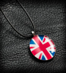 Унисекс медальон Флаг на Великобритания (Union Jack) кабошон