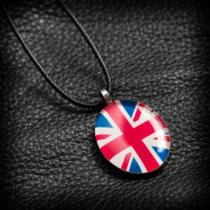 Унисекс медальон Флаг на Великобритания (Union Jack) кабошон