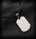 Стоманен медальон за гравиране тип Dog Tag