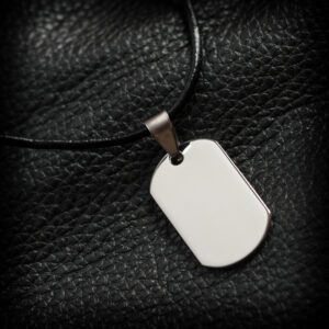 Стоманен медальон за гравиране тип Dog Tag
