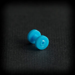 Светлосин флеш тунел за ухо 3 мм за пиърсинг и разширени уши