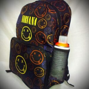 Тийнейджърска раница за училище с цветни лога на Nirvana - Hover Image