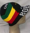Ръчно плетена зимна шапка Bob Marley с козирка и надпис One Love