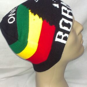 Зимна мъжка шапка Bob Marley с надпис One Love и ямайски цветове