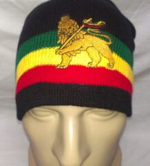 Зимна мъжка шапка Rasta с бродиран лъв и ямайски цветове
