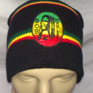 Зимна мъжка шапка Rasta с пач на Боб Марли и ямайски ивици