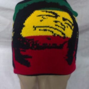 Зимна шапка Bob Marley с ямайски цветове и голям лик