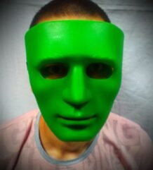 Карнавална маска за лице в зелен цвят