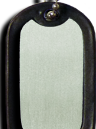 Военна алуминиева плочка (Dog Tag) с черен гумен сайленсър