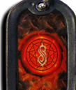 Военна heavy metal плочка (Dog Tag) с черен гумен сайленсър