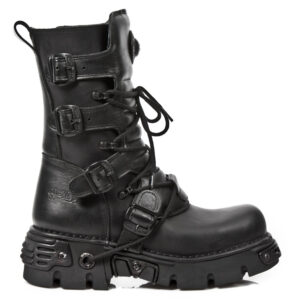 Изцяло черни кубинки New Rock M373-S18