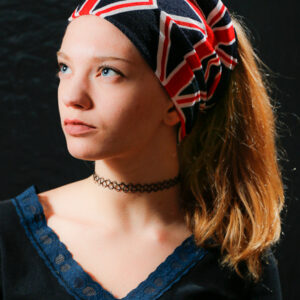 Кърпа шапка за глава с британско знаме – Union Jack Style - Hover Image