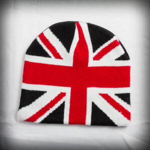 Зимна мъжка шапка с Британското знаме Union Jack синя