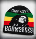 Зимна мъжка шапка с Боб Марли One Love и раста цветове