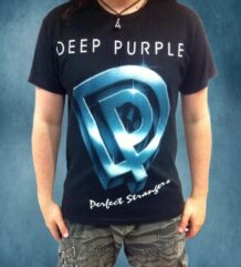 Тениска на Deep Purple с логото в синьо