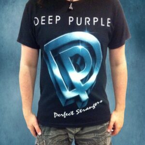 Тениска на Deep Purple с логото в синьо