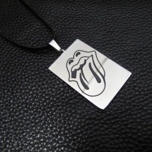 Уникален медальон с плочка на Rolling Stones