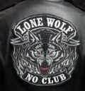 !!!Везан гръб с вълк - Lone wolf No club в сиво