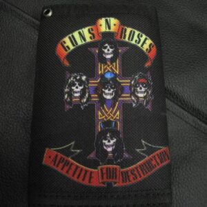 Портфейл на Guns N Roses с черепи
