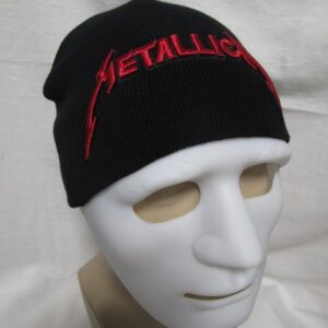 Зимна мъжка шапка Metallica с бяла бродерия - Hover Image