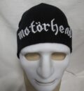 Черна зимна мъжка шапка със сива бродерия на Motörhead