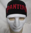 Черна зимна мъжка шапка с червена бродерия на Pantera
