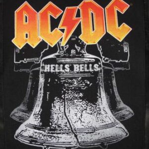 Голям текстилен гръб за яке AC/DC с мотив Hells Bells и лого