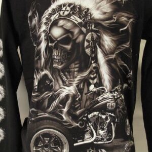 Мъжка фланела с дълъг ръкав Skull Rider Indian - Hover Image