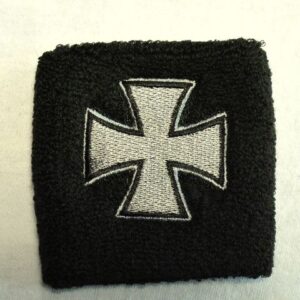 Хавлиен накитник със сив бродиран кръст
