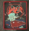 метъл нашивка Slayer везана червен кант
